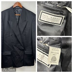 Zeidler And Zeidler Paul Rodon Mens Suit Jacket Sports Wool Black Charcoal 40R